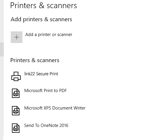 Secure printing solutions with link22