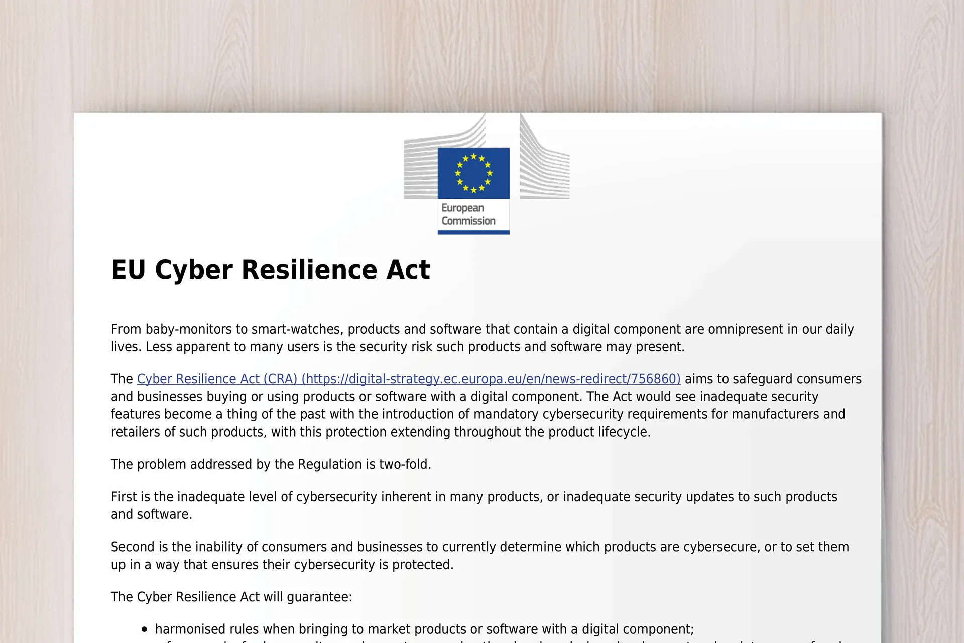 Vad är European Cyber Resilience Act?