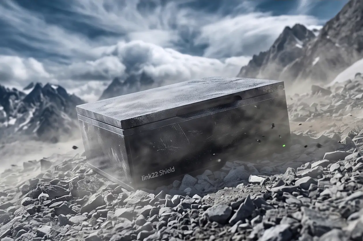 shield bruslåda på stenar